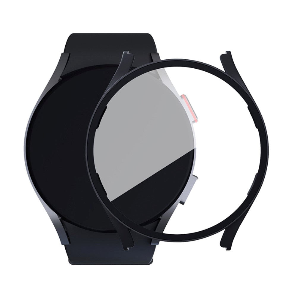 Samsung Galaxy Watch 7 / 6 / 5 / 4 / FE (40mm) Hård Plast Cover m. Indbygget Skærmbeskyttelse - Sort